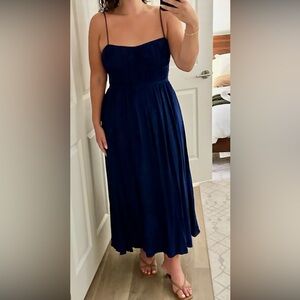 Runaway the Label Kelani A-Line Midi Dress - Navy